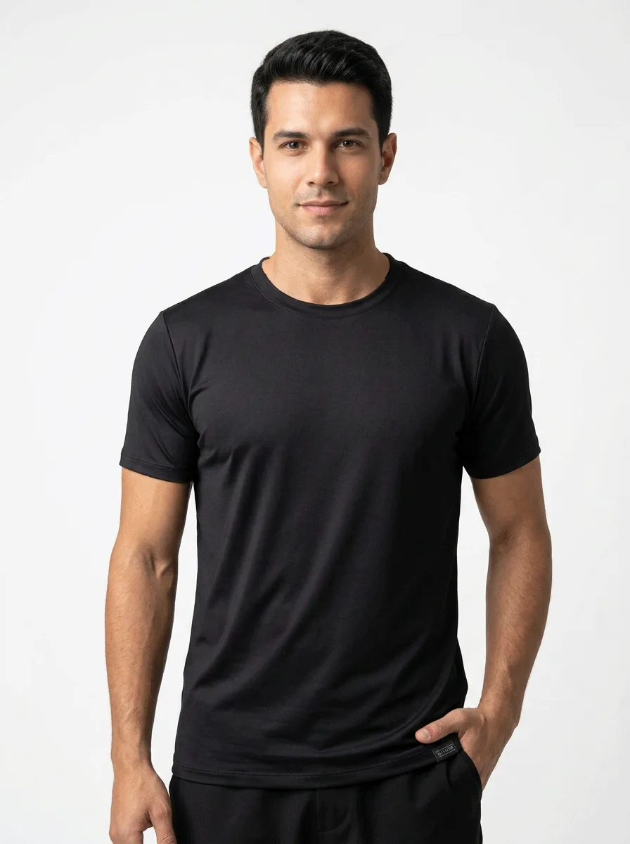 T-SHIRT TECH EM VISCOSE C/ POLIAMIDA