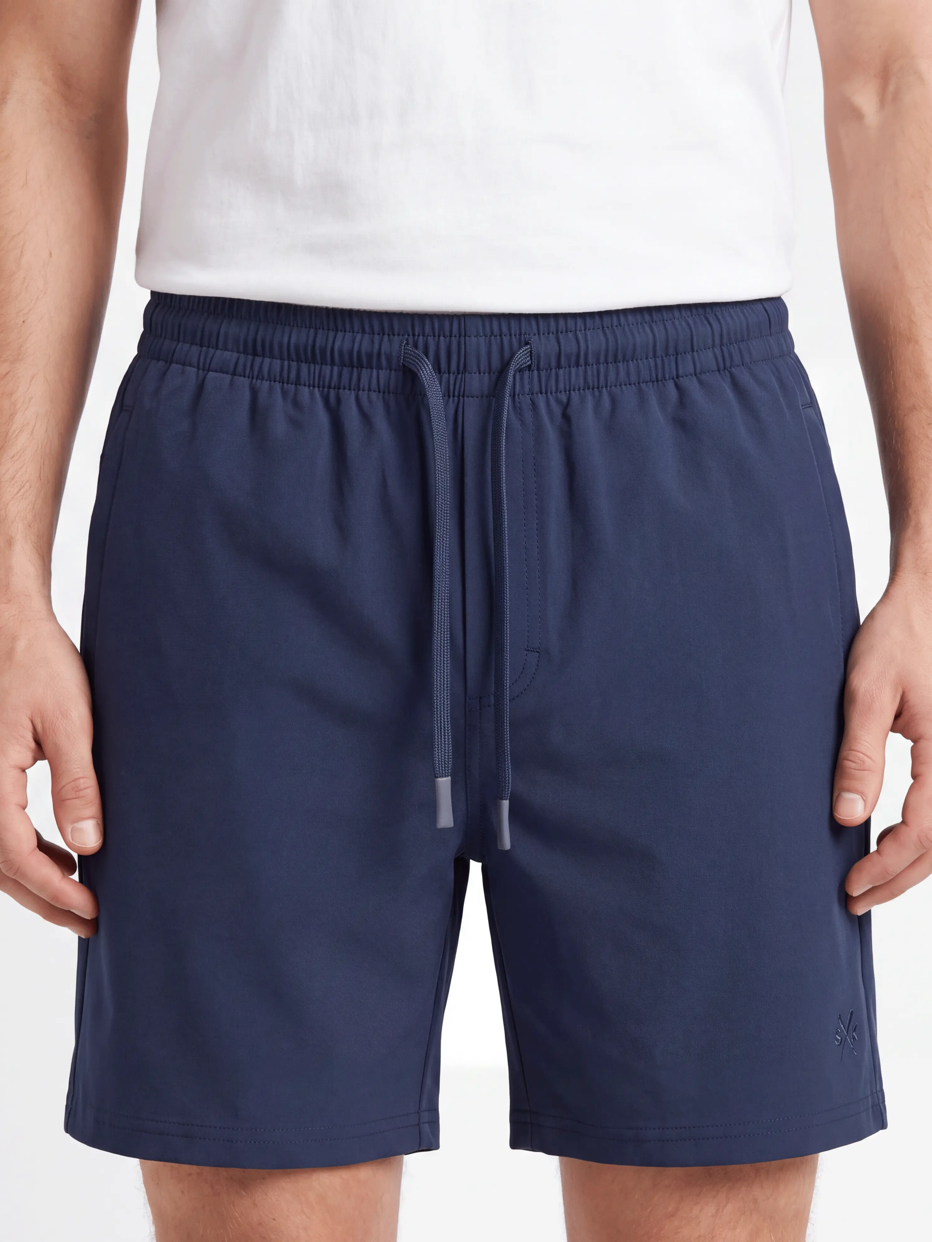 SHORT TECH EM POLIAMIDA C/ ELASTANO E BOLSO RETO