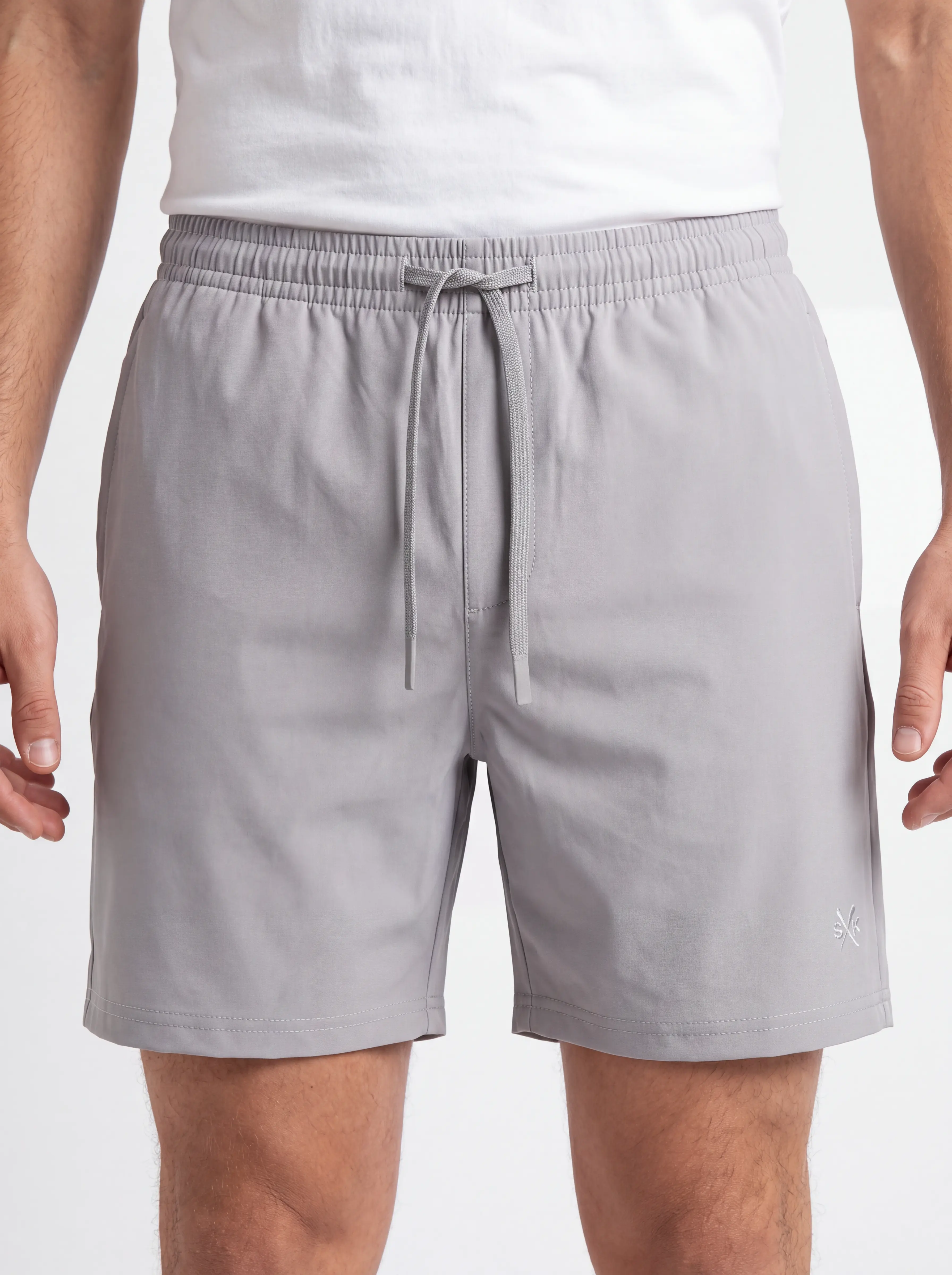 SHORT TECH EM POLIAMIDA C/ ELASTANO E BOLSO RETO