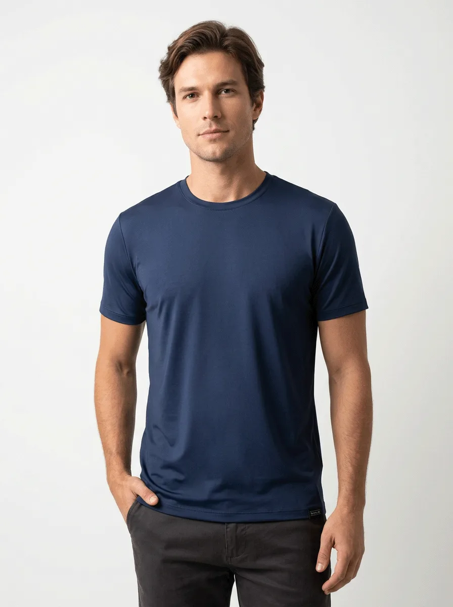 T-SHIRT TECH EM VISCOSE C/ POLIAMIDA