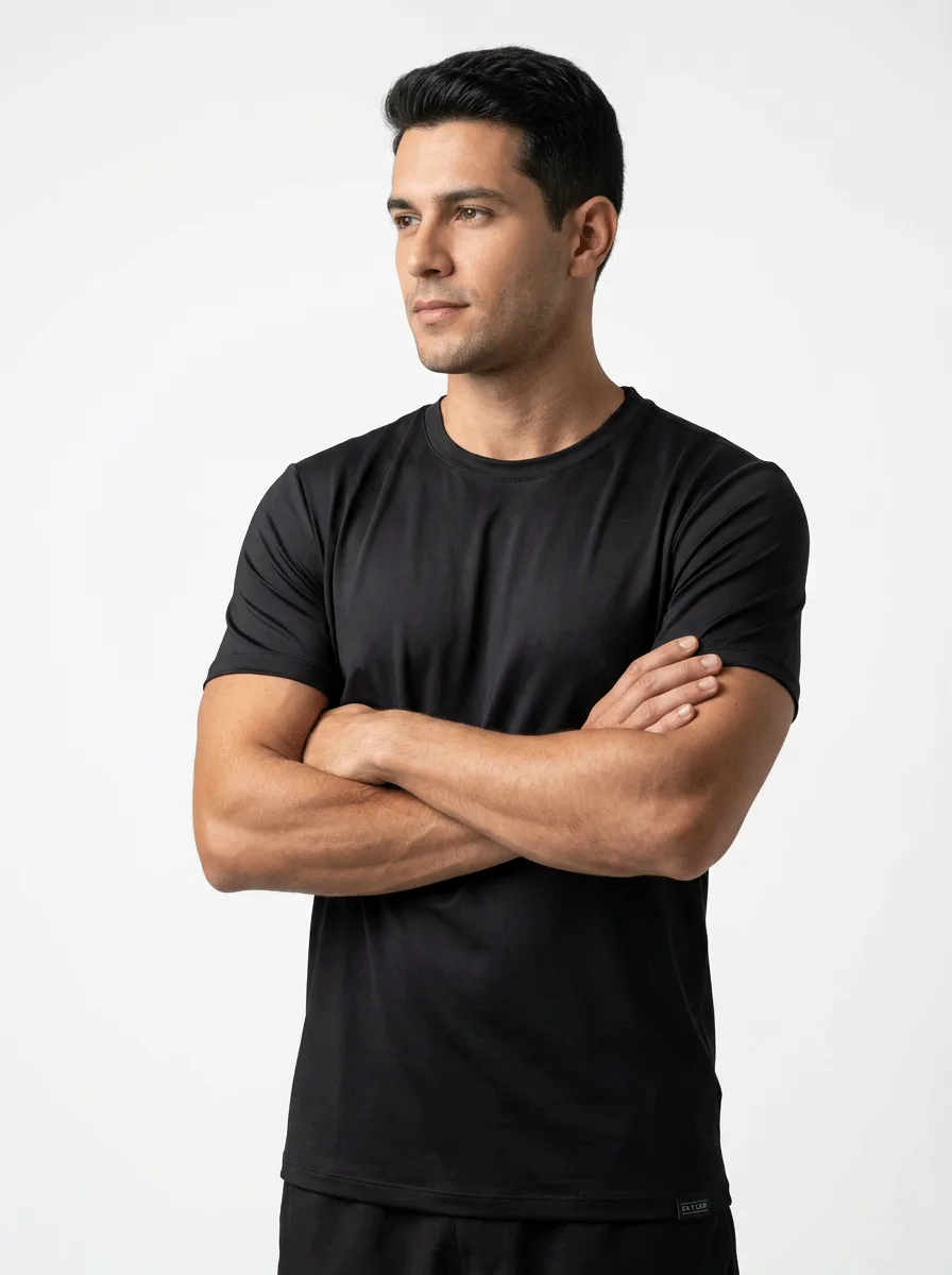T-SHIRT TECH EM VISCOSE C/ POLIAMIDA