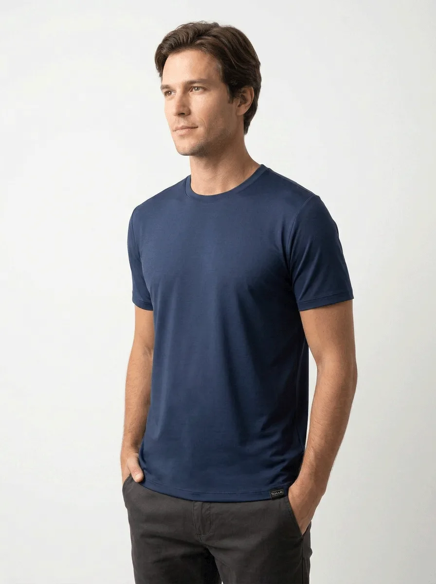 T-SHIRT TECH EM VISCOSE C/ POLIAMIDA