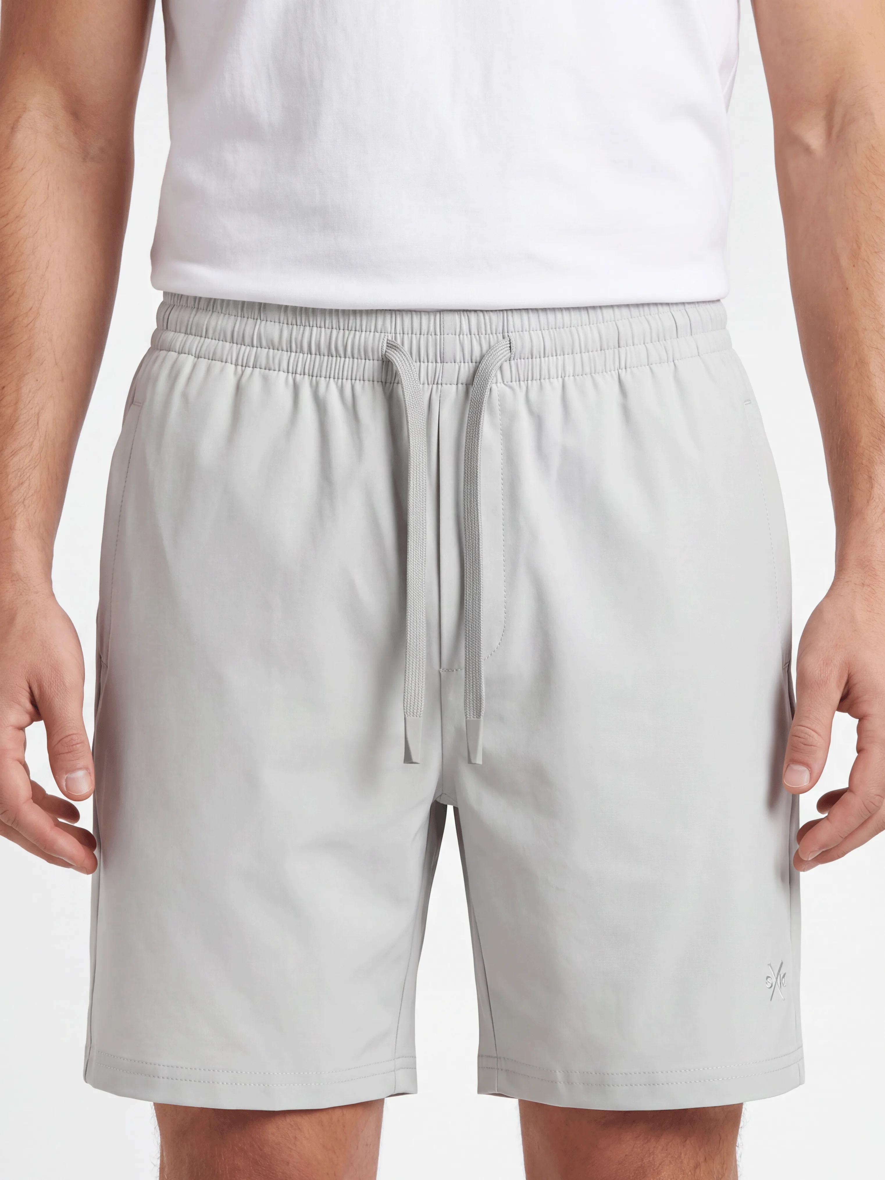 SHORT TECH EM POLIAMIDA C/ ELASTANO E BOLSO RETO