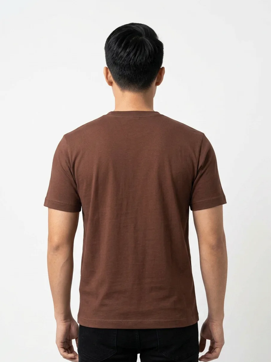 T-SHIRT CASUAL EM MALHA DUPLA C/ SILK SKYLER NA MANGA