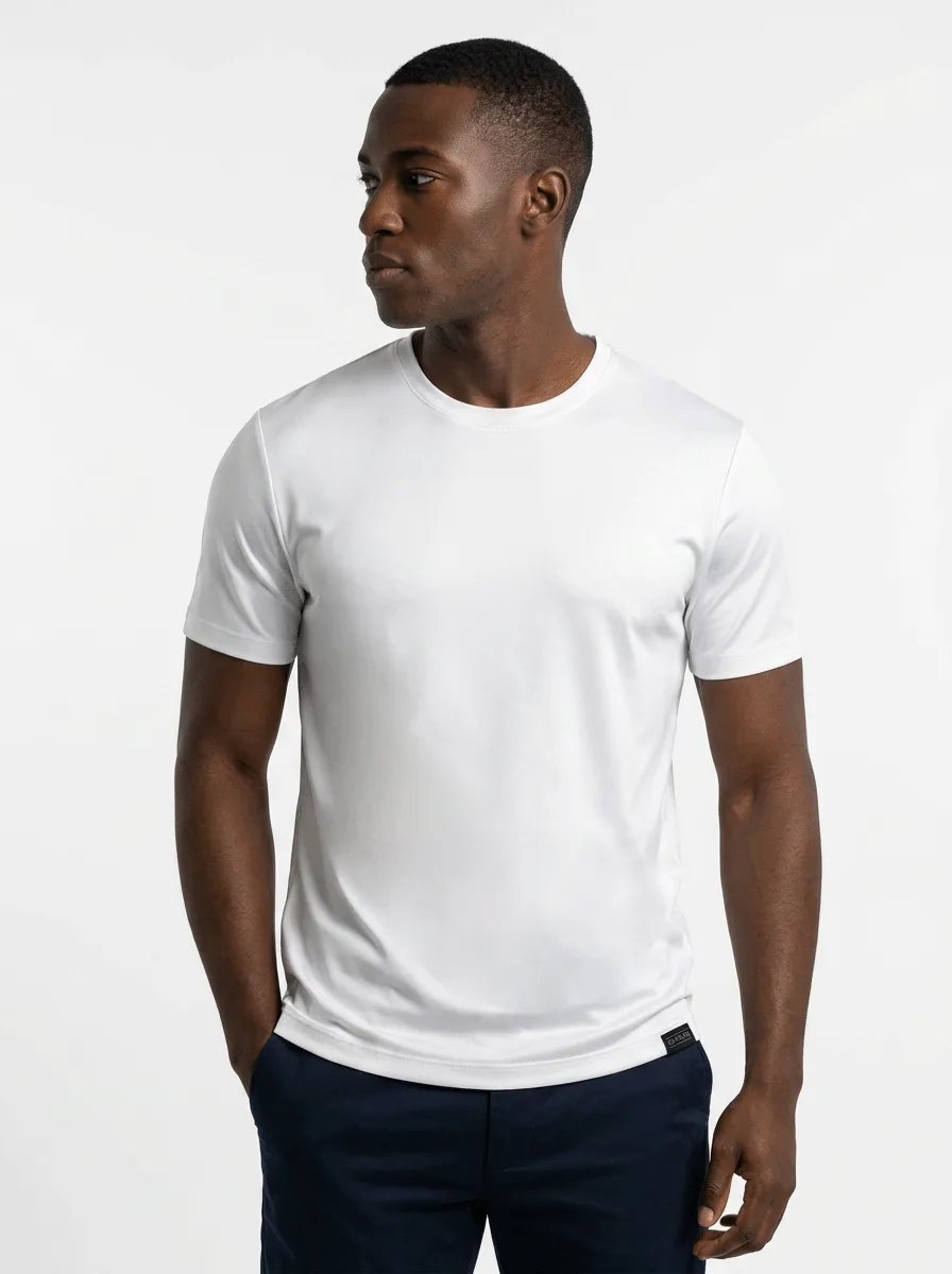 T-SHIRT TECH EM VISCOSE C/ POLIAMIDA E ELASTANO
