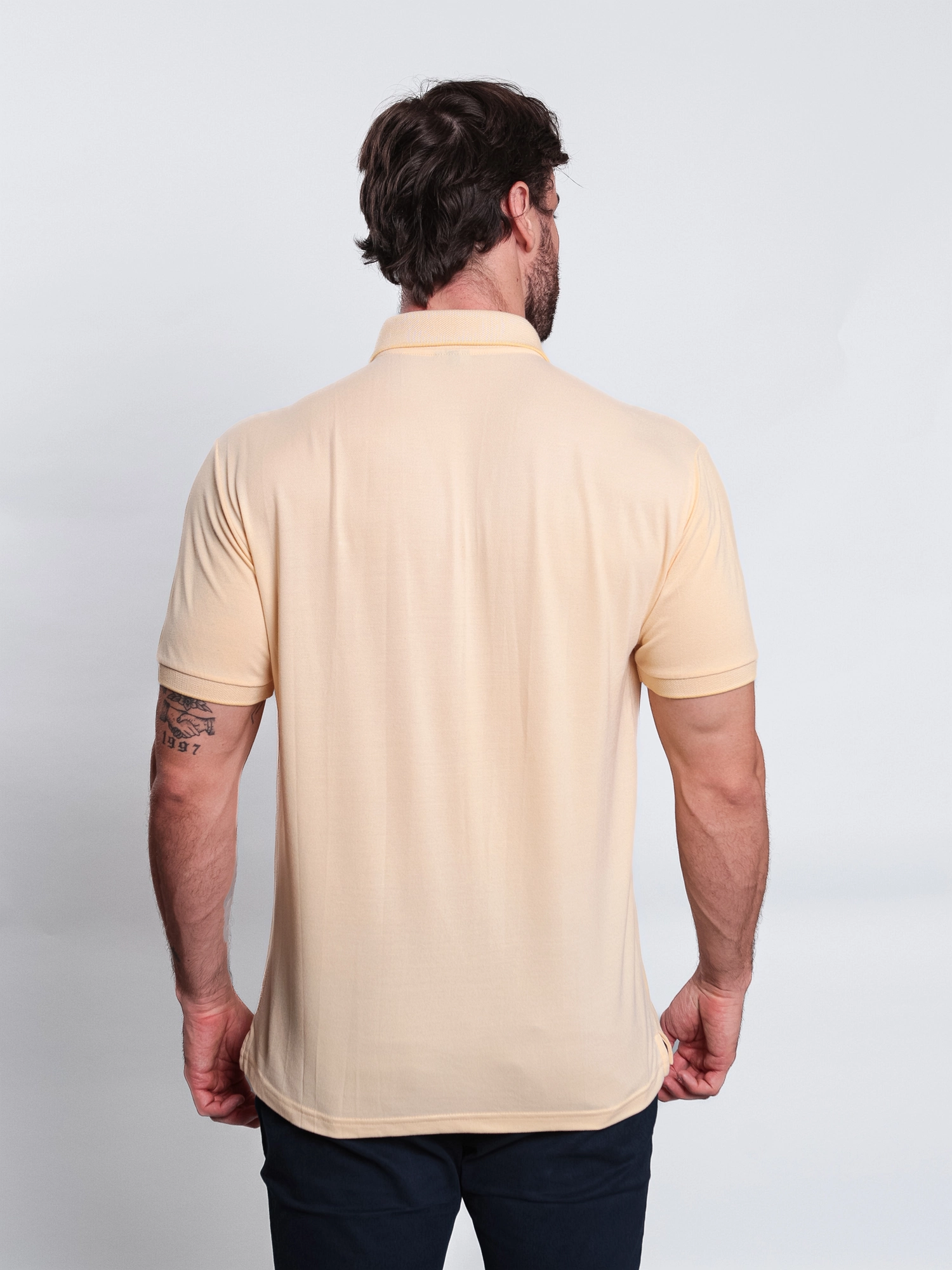 GOLA POLO CASUAL EM MALHA BINADA C/ PLAQUINHA SKYLER