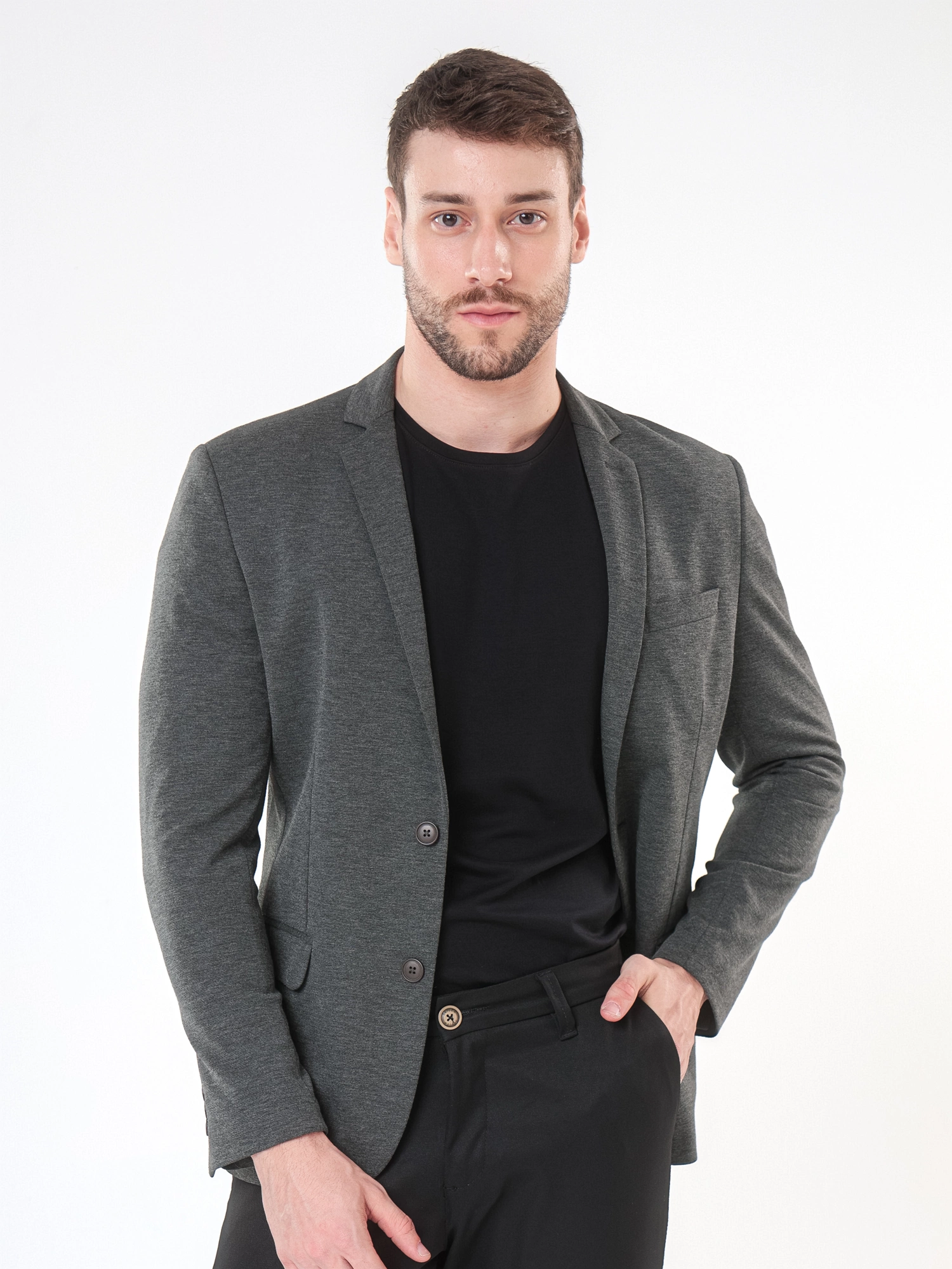 BLAZER PREMIUM EM MALHA C/ VISCOSE E LYCRA