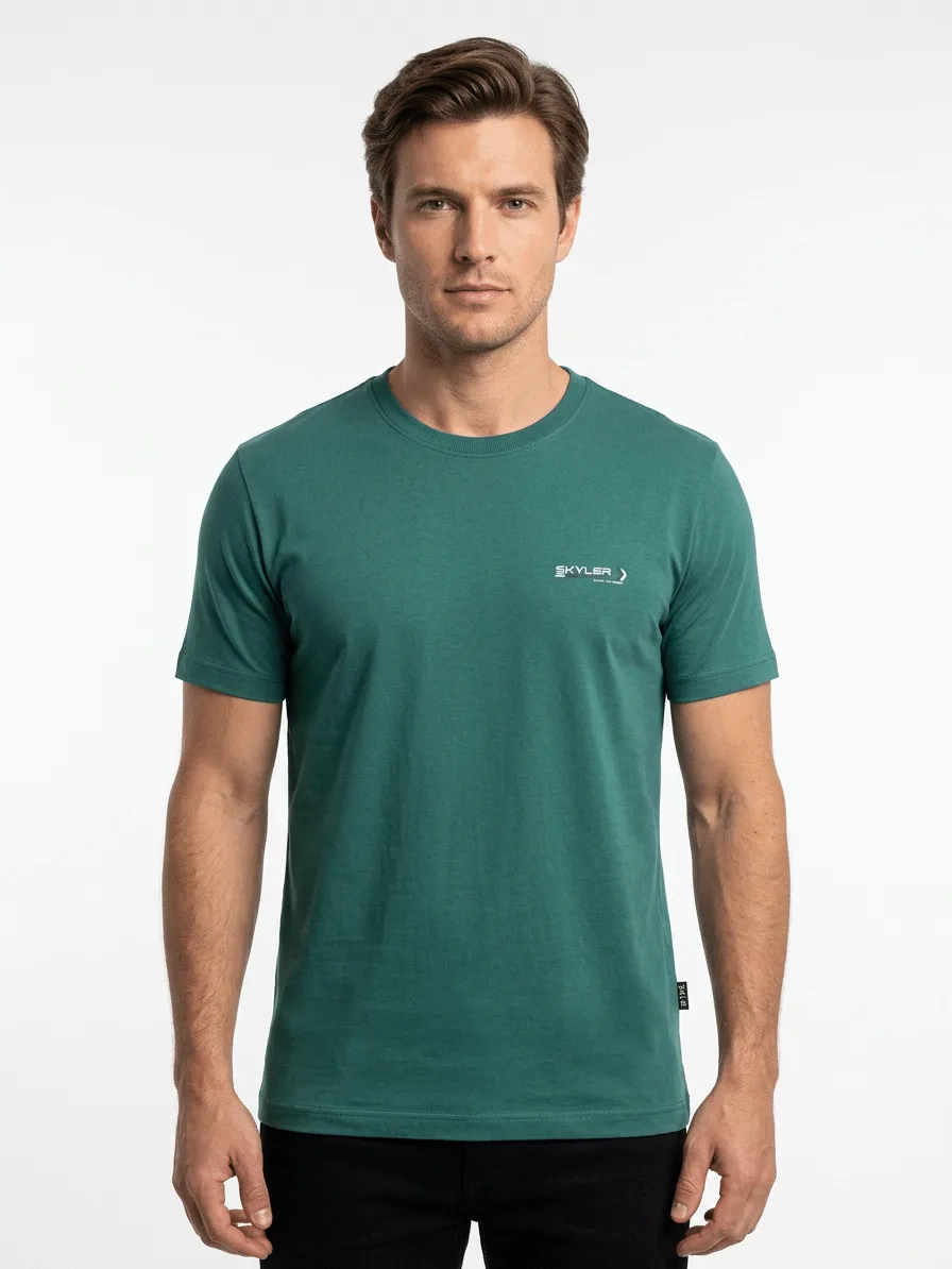T-SHIRT CASUAL EM VISCOSE C/ ELASTANO E ESTAMPA FOCUS ON YOURSELF