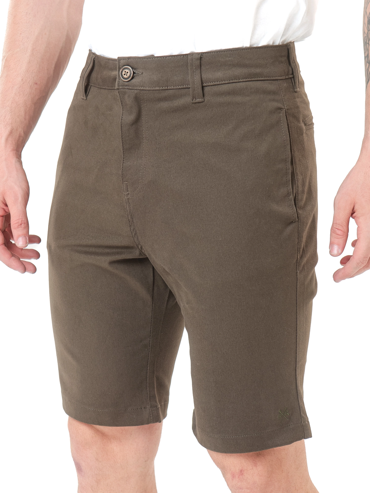 BERMUDA CASUAL C/ BOLSO RETO E BOLSO TRASEIRO VERDUGO E ELASTANO