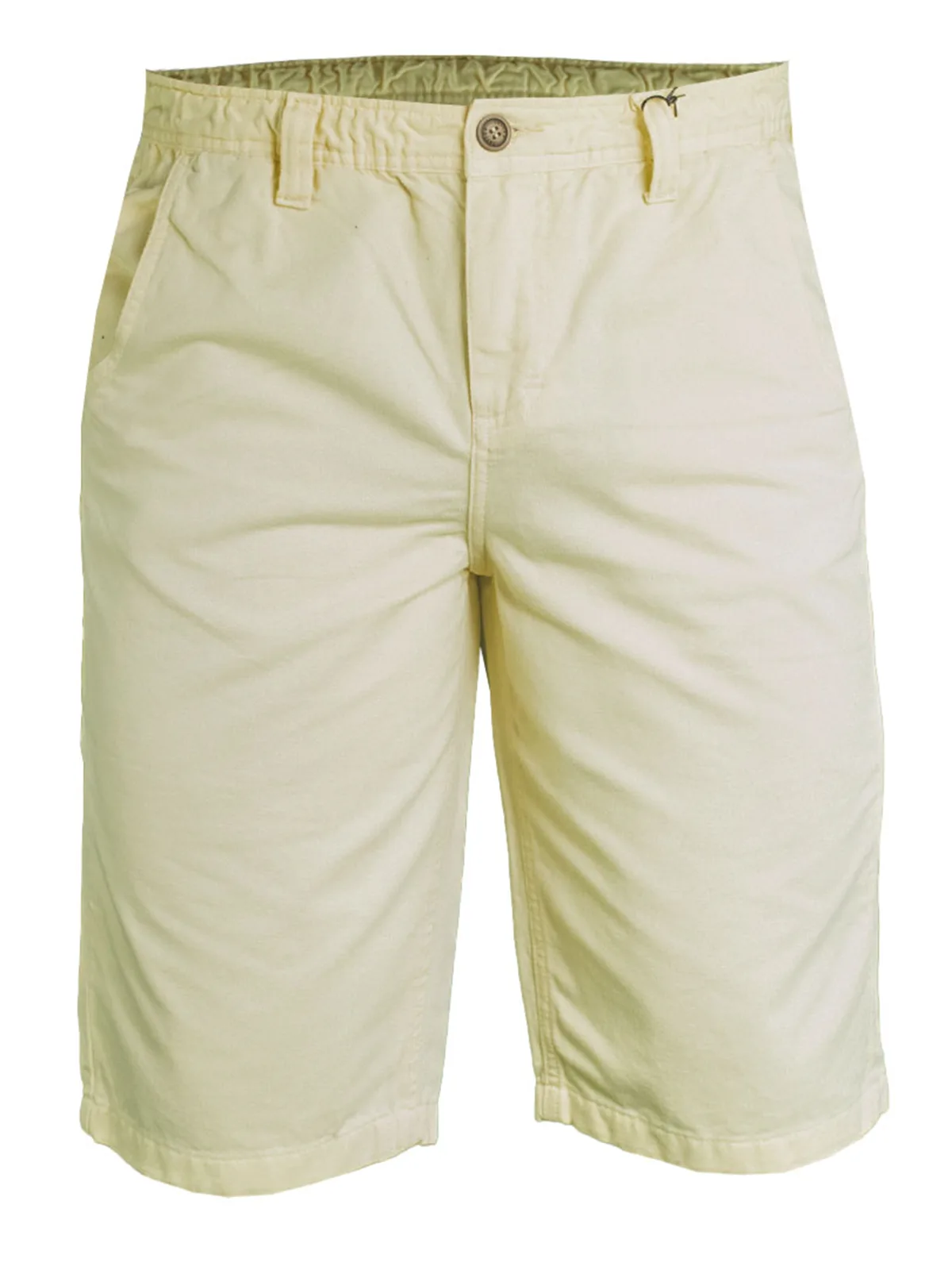 BERMUDA CASUAL SARJA C/ ELÁSTICO NO CÓS E BOLSO ARREDONDADO